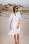 25S35365 Short Dress - White
