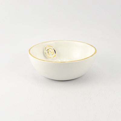 Amy Bowl with Gold Rose Handle