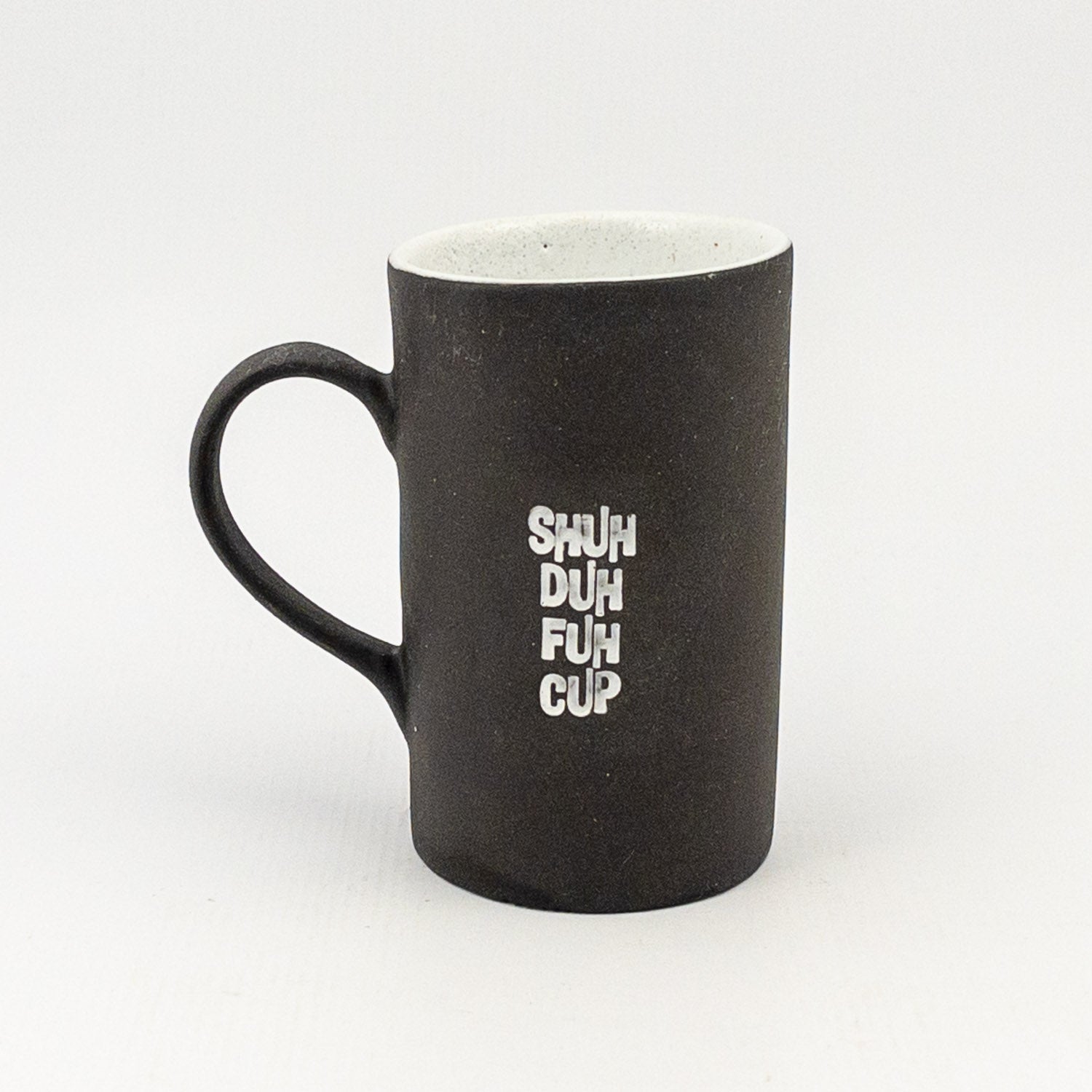 Mug D Black Clay / White Gloss - Shud Duh Fuh Cup