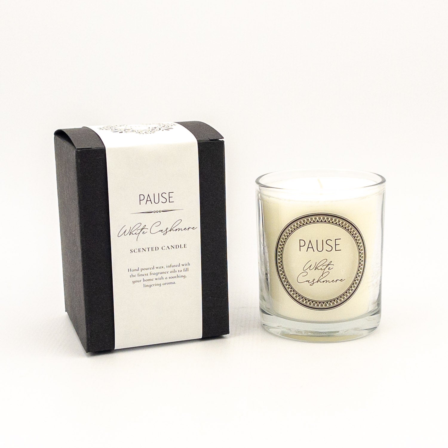 PAUSE Glass Candle Medium