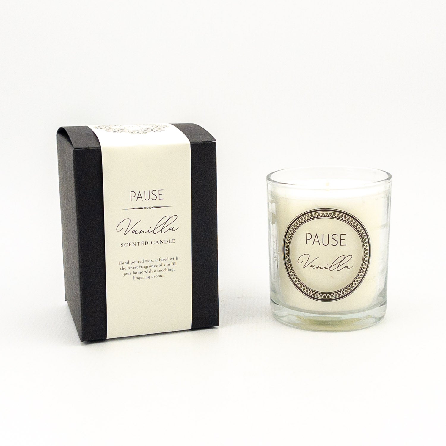 PAUSE Glass Candle Medium