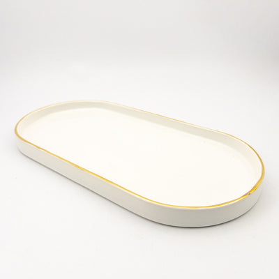 Kiki Oval Platter - Gold Rim