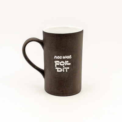 Mug D Black Clay / White Gloss - Nee Wat Fok Dit