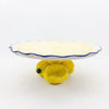 Cake Stand  - Blue rim big lemon