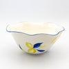 Salad Bowl Large Wonky - Blue w Lemon