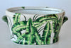Large Green Leaf Ceramic Foot Bath
