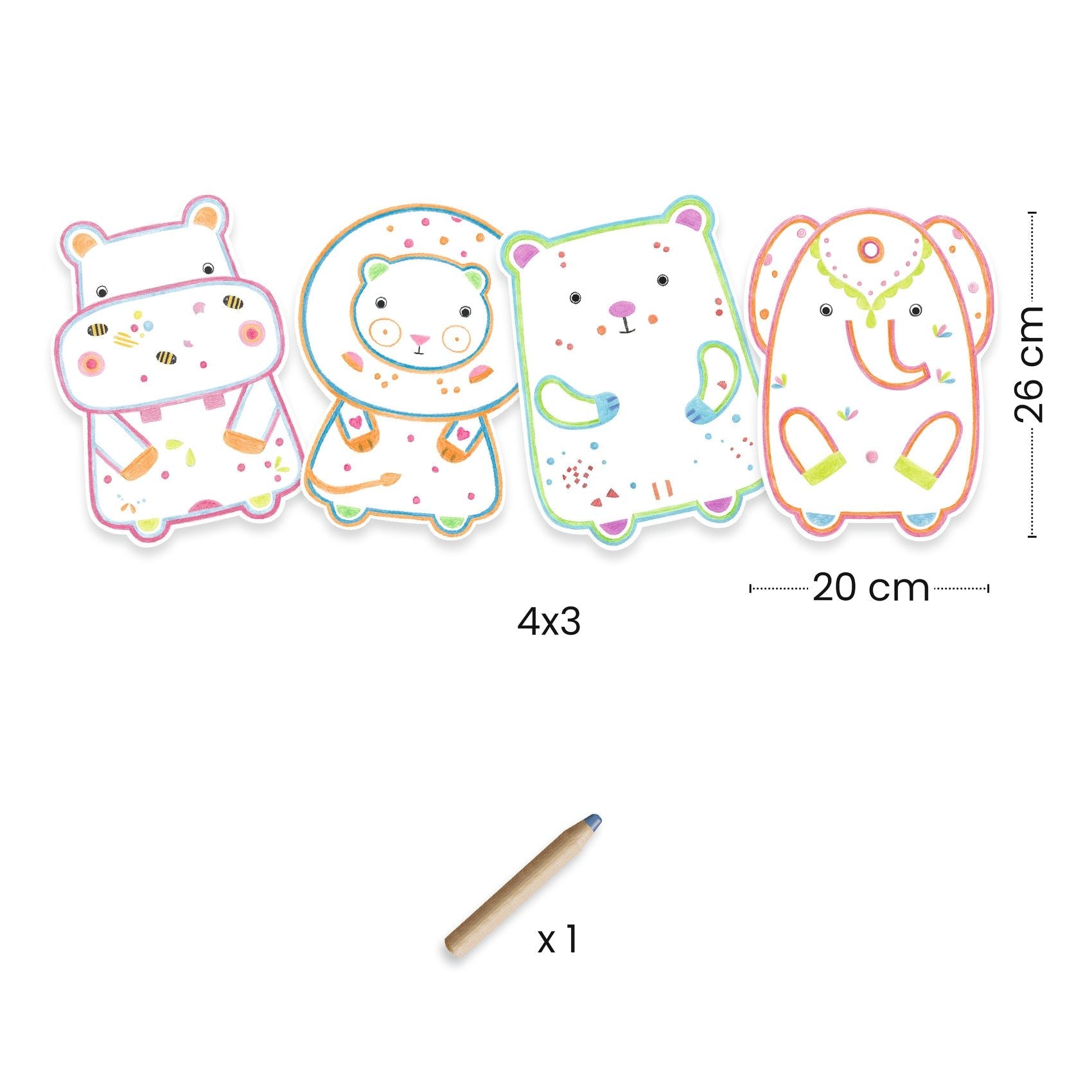 Magic Colour Reveal Set – Wild Animals