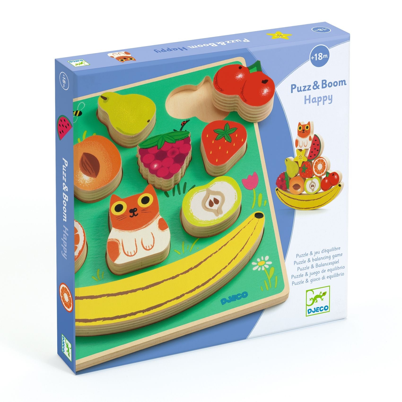 Puzz & Boom Balancing Wooden Puzzle – Happy