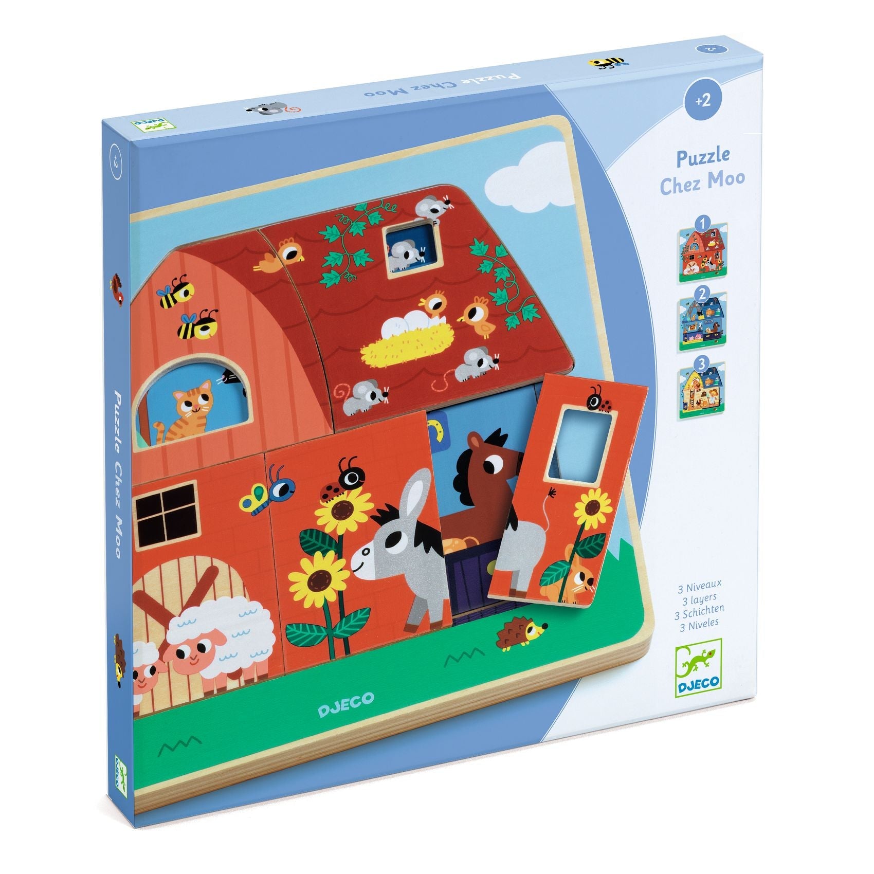 Three Layer Wooden Puzzle – Chez Moo