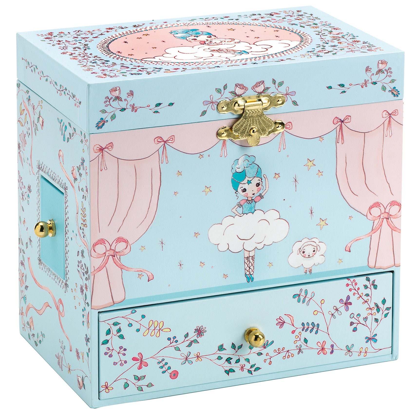Wooden Musical Jewellery Box – Ballerina on Stage