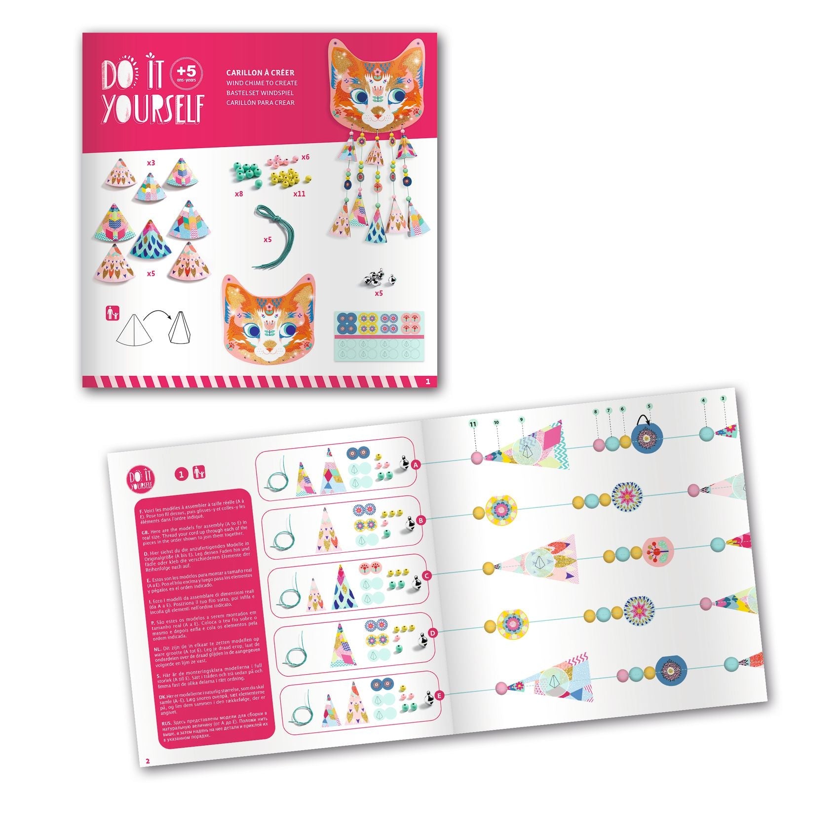 Do It Yourself Wind Chime – Kitty