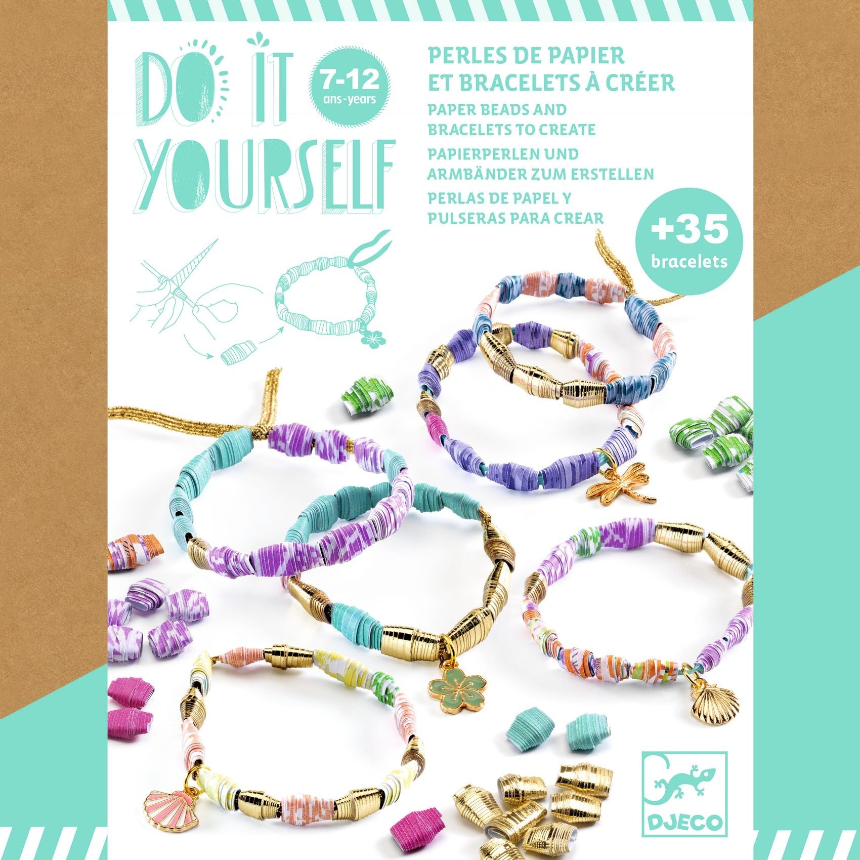 Do It Yourself Paper Beads and Bracelets – Stylish and Golden
