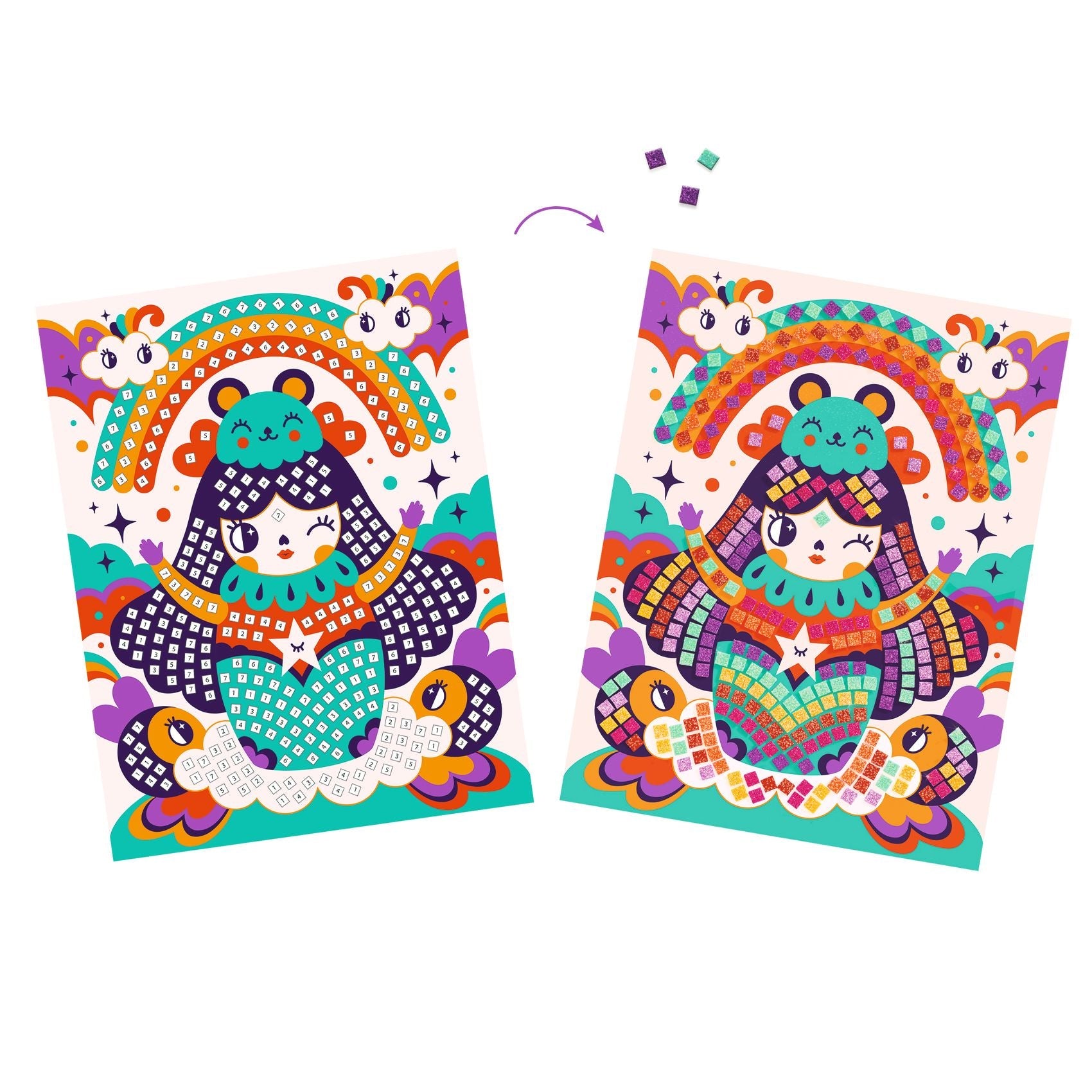 Soft Mosaics – Kokeshi Doll