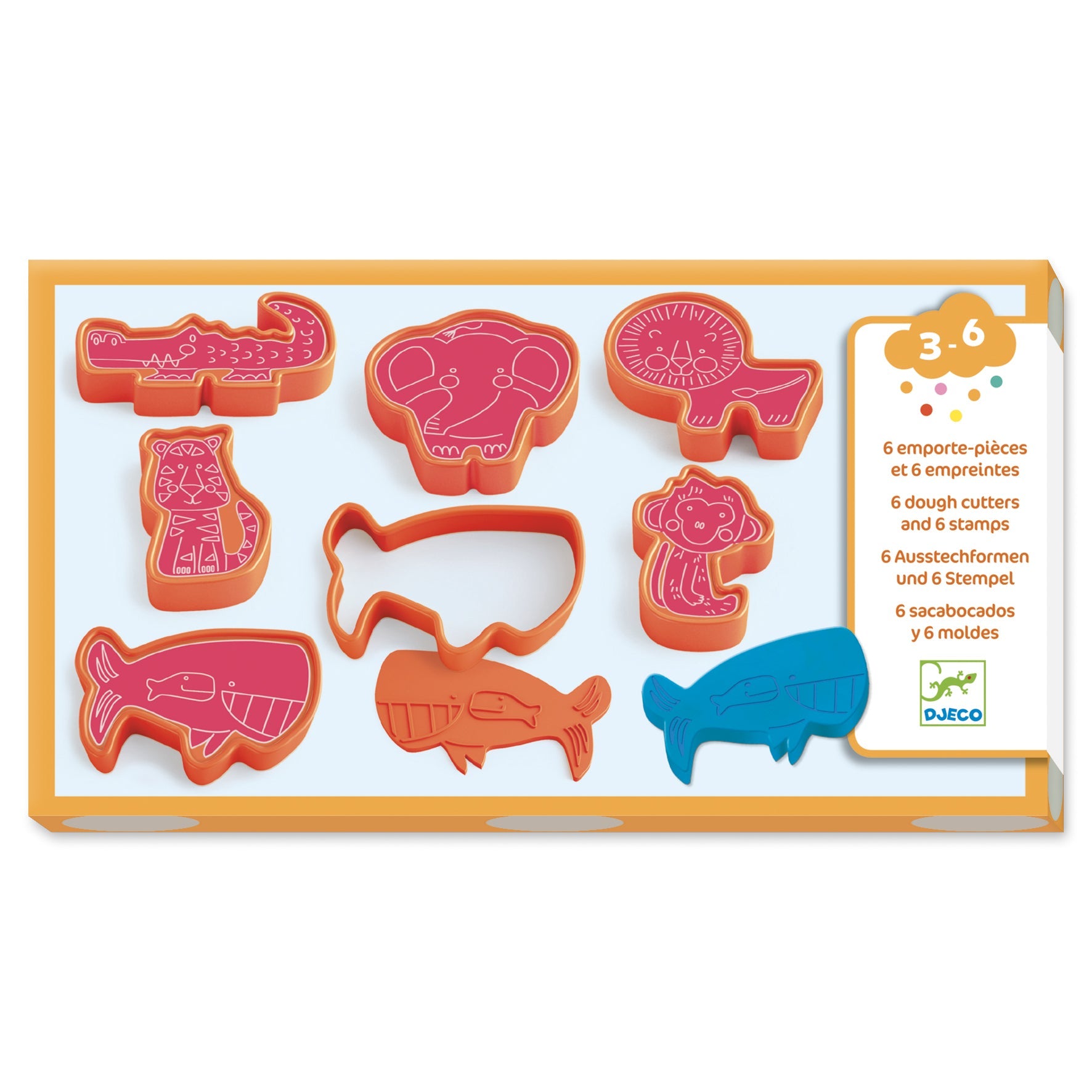 Wild Animals Play Dough Cutters & Stamps