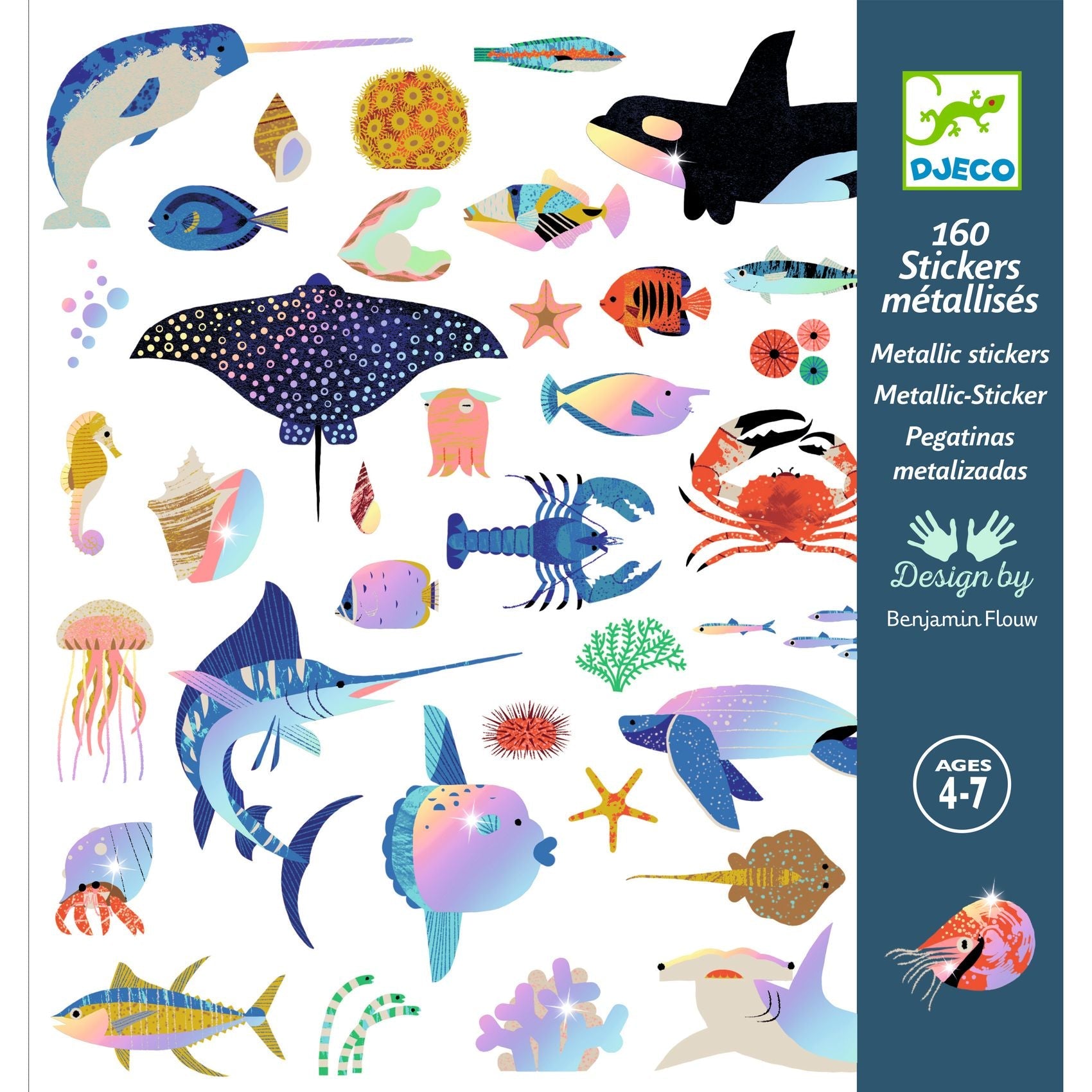 Ocean Metallic Sticker Collection