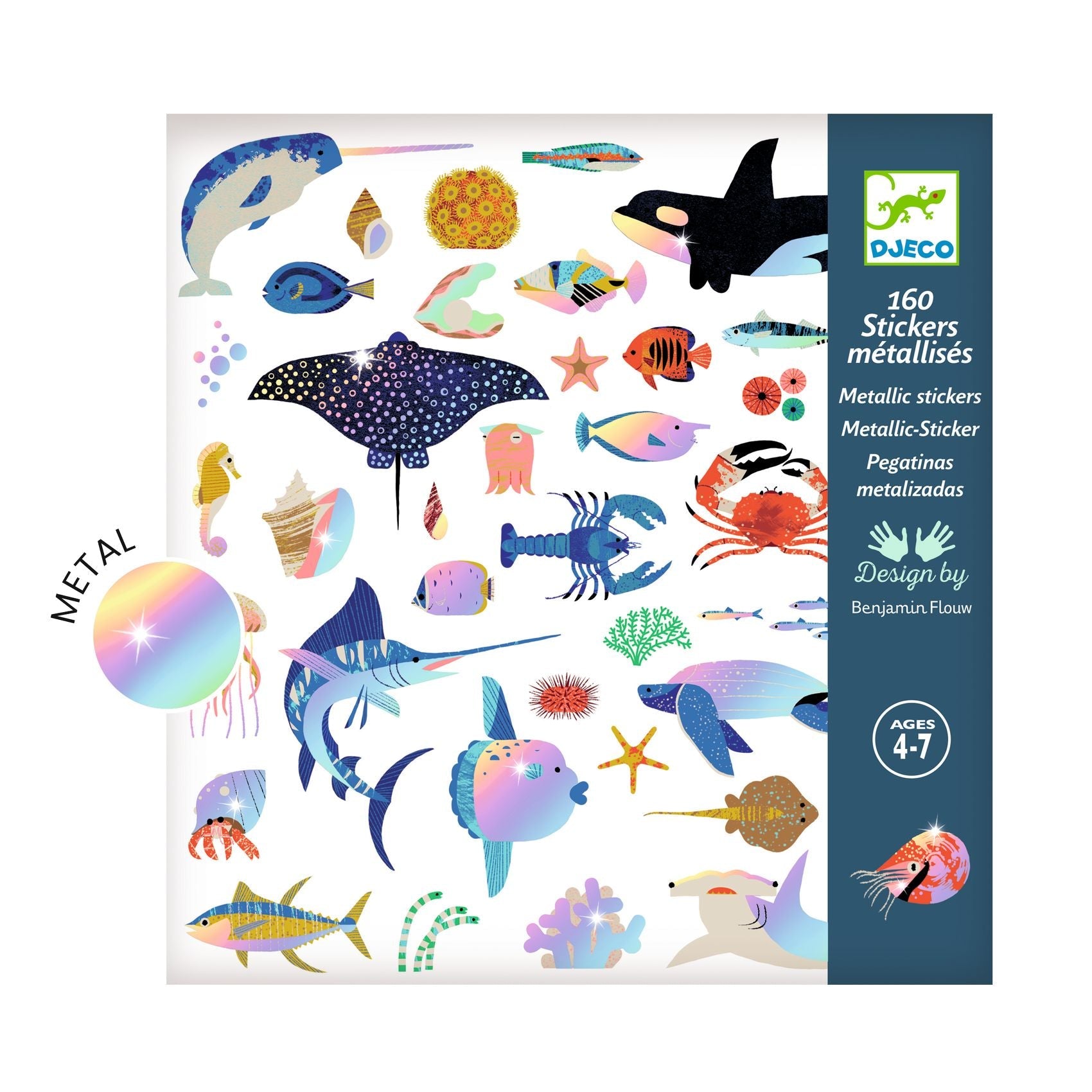 Ocean Metallic Sticker Collection