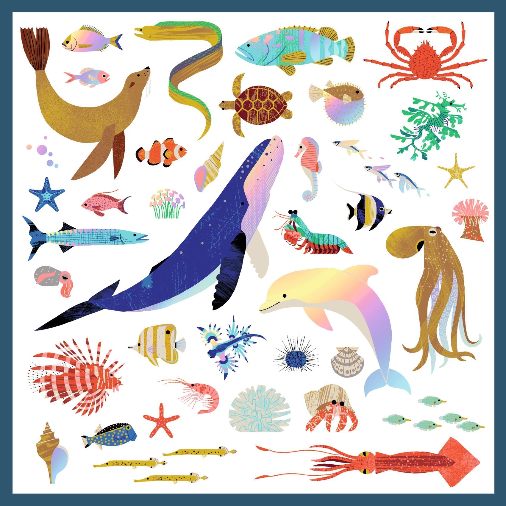 Ocean Metallic Sticker Collection