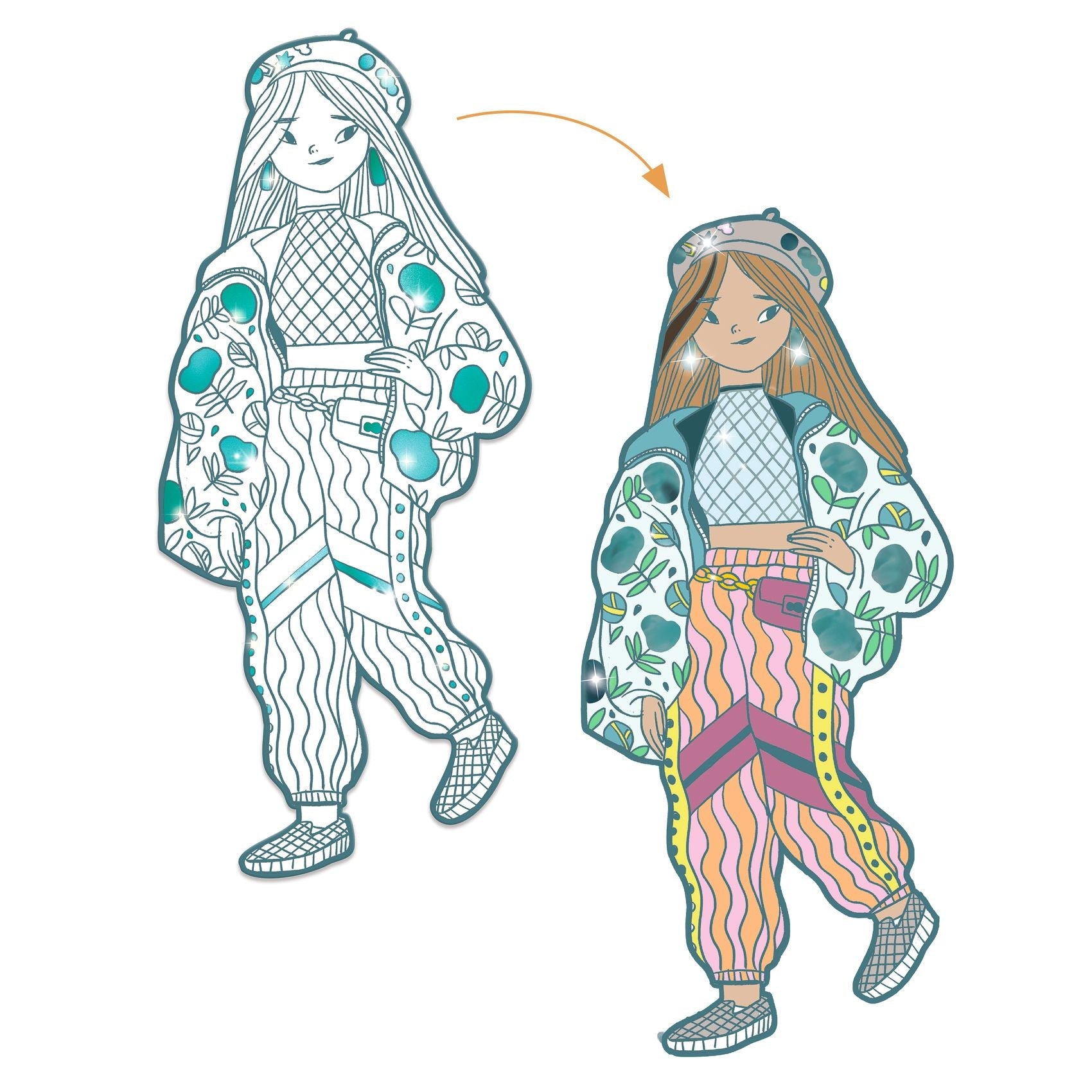 Les Demoiselles Colour-In Cards – Angele & Friends