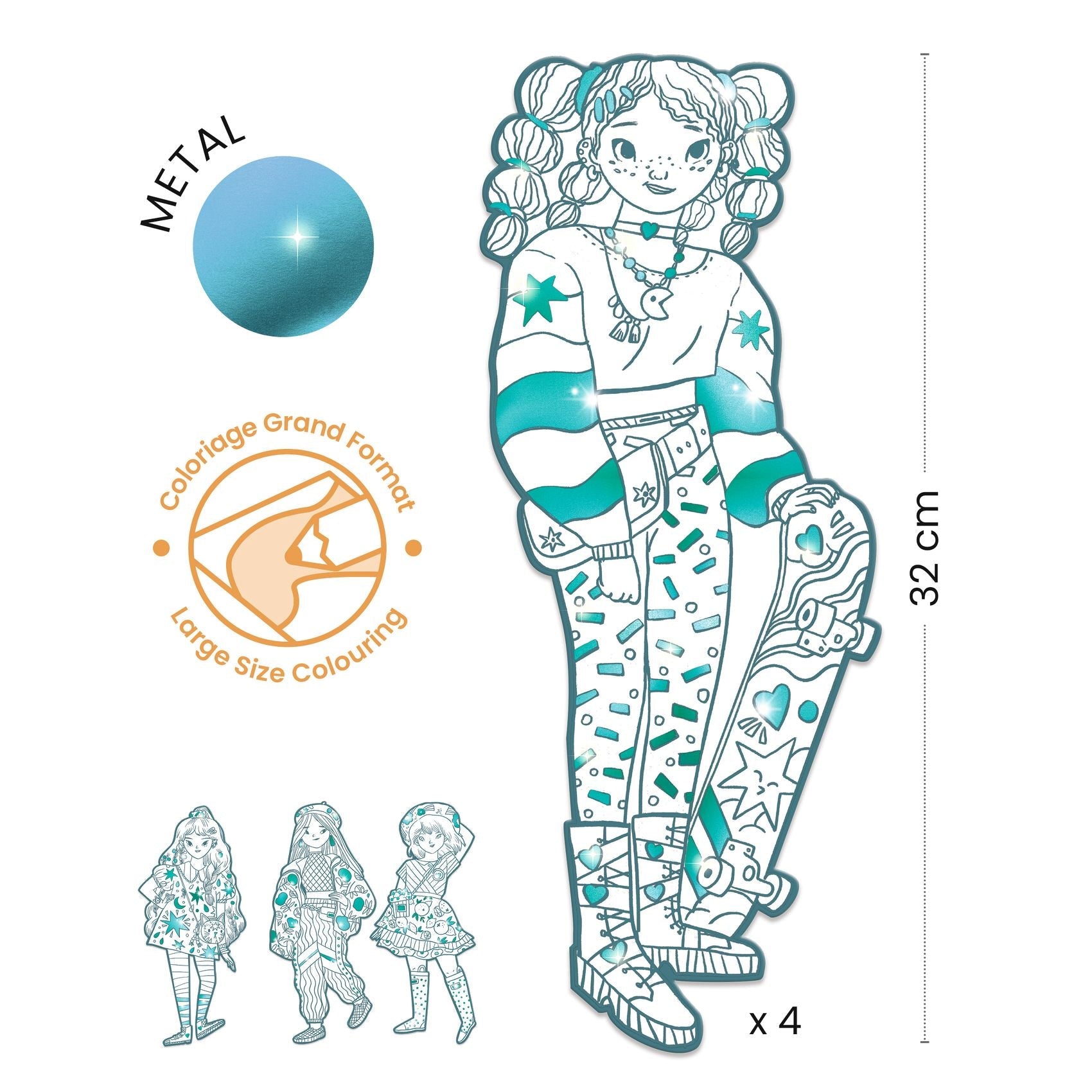 Les Demoiselles Colour-In Cards – Angele & Friends