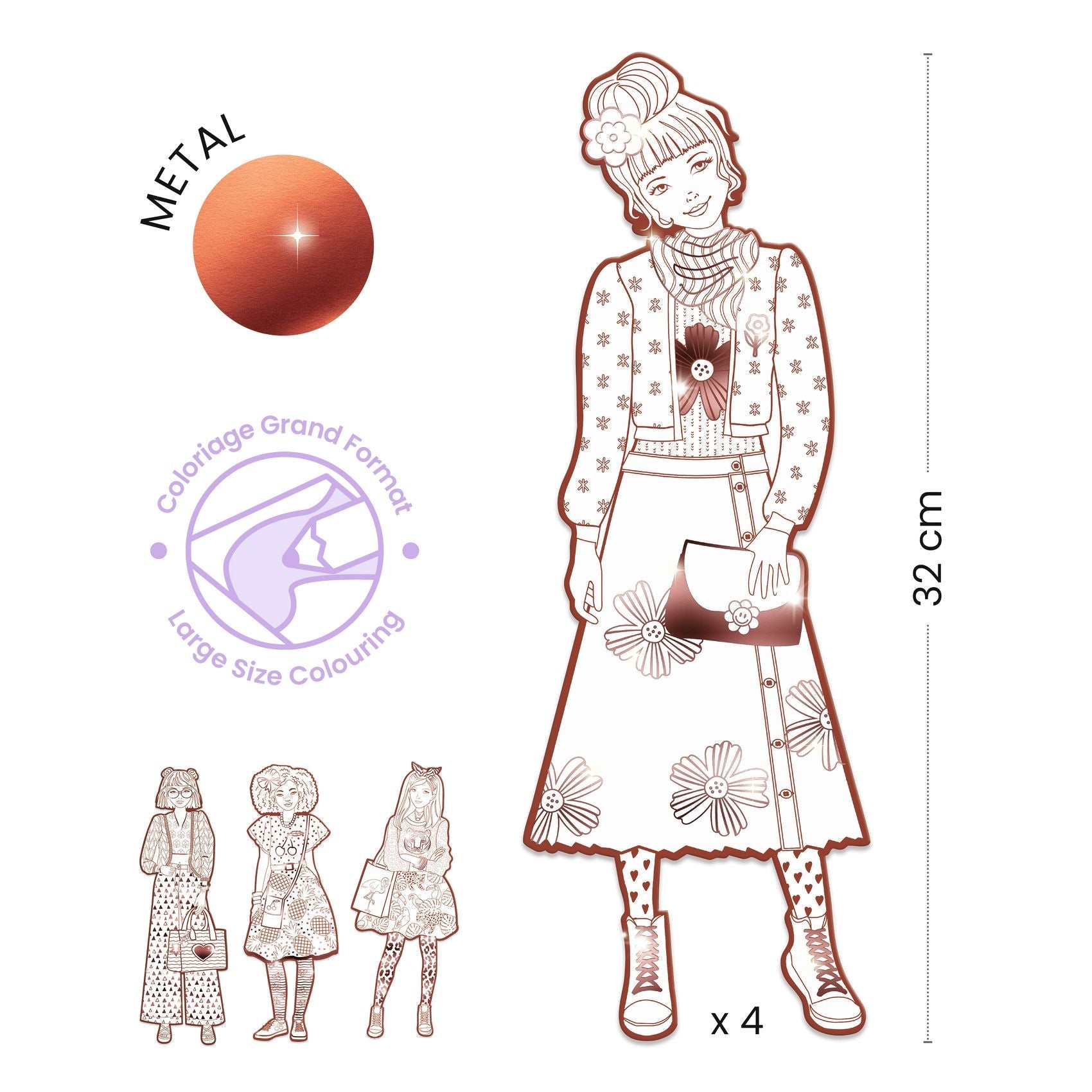 Les Demoiselles Colour-In Cards – Nina & Friends