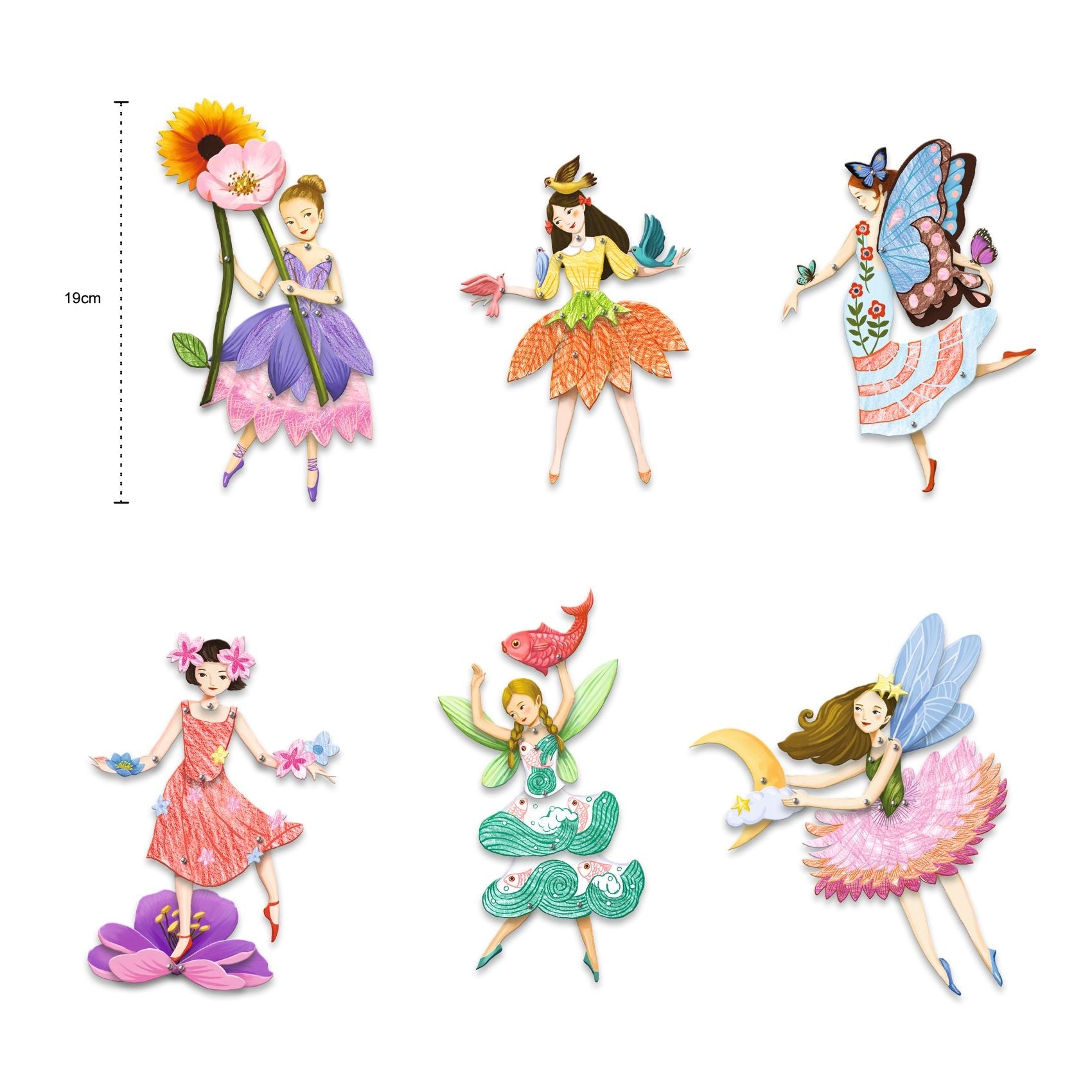 Jumping Jacks – Fairies Paper Puppets