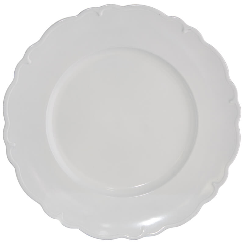 SCALLOP WHITE UNDERPLATE 33CM