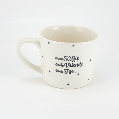 Mug C White Gloss - goeie koffie goeie vriende