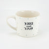 Mug C White Gloss - n Boer Maak n plan