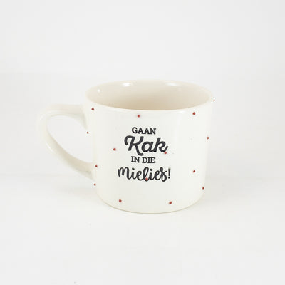 Mug C White Gloss - gaan kak in die mielies
