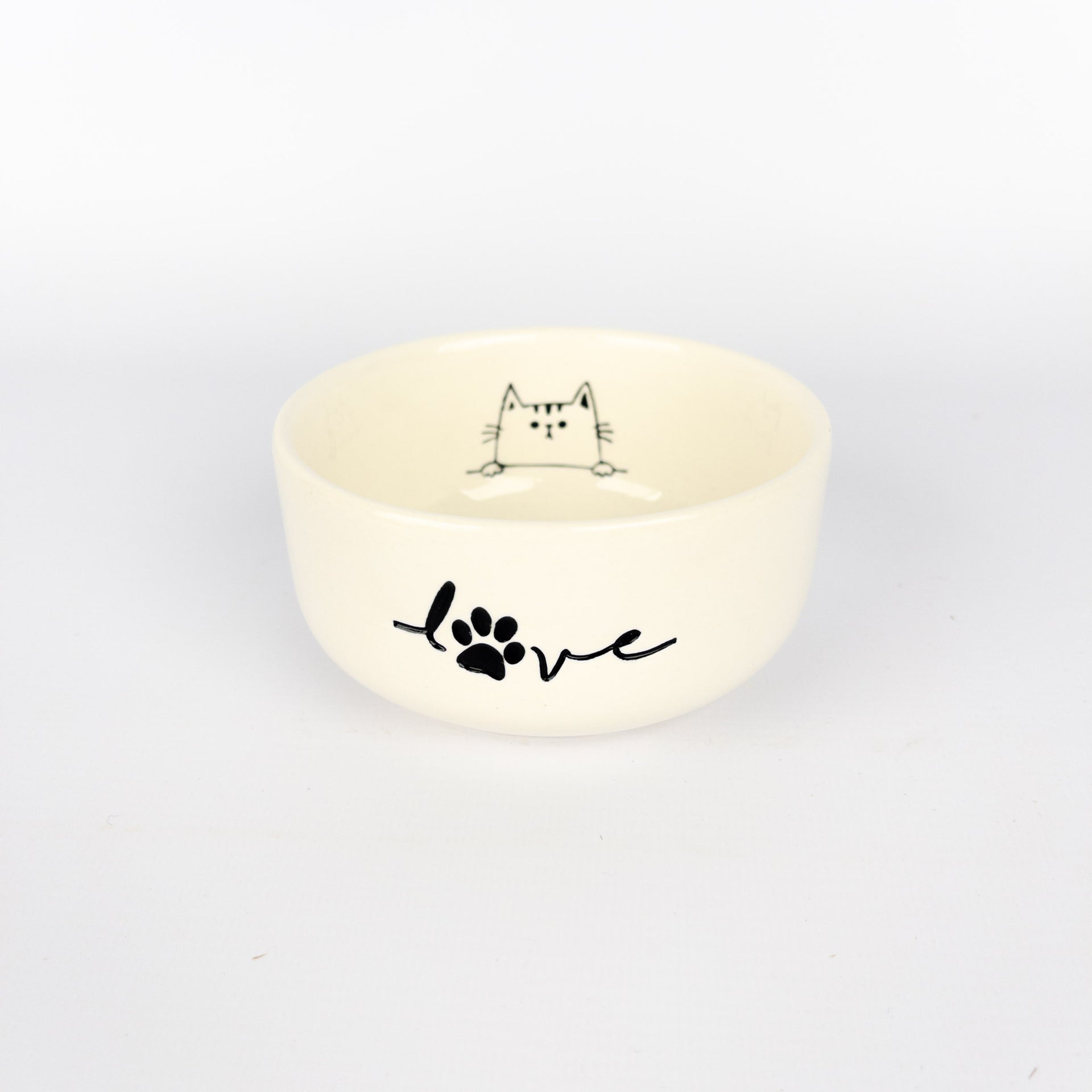Pet Bowl Medium White Cat
