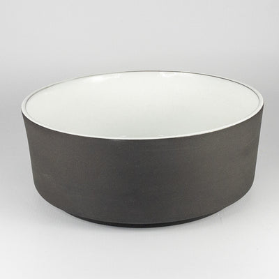 Deep Dish - Black Clay with White Glaze