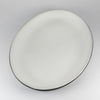Steak Platter - Black Clay with White Glaze