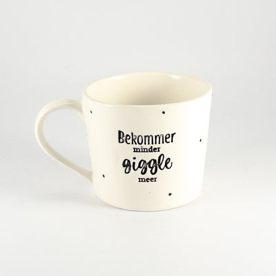 Mug C White Gloss - Bekommer Minder Giggle