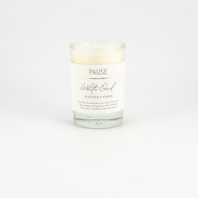 PAUSE Glass Candle Small