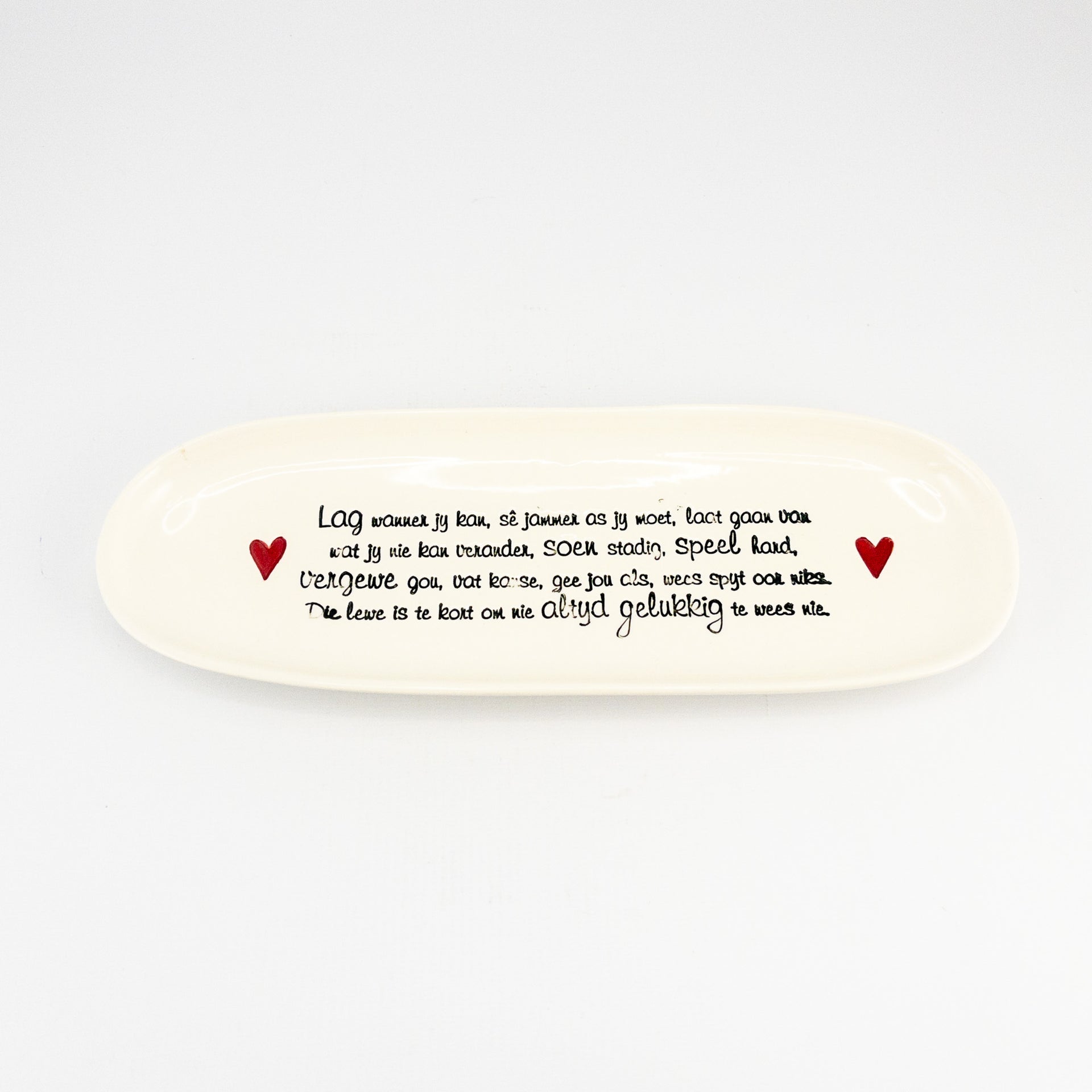 Flat Oval Medium White Gloss – Blessing Afr “Lag wanneer jy kan…”