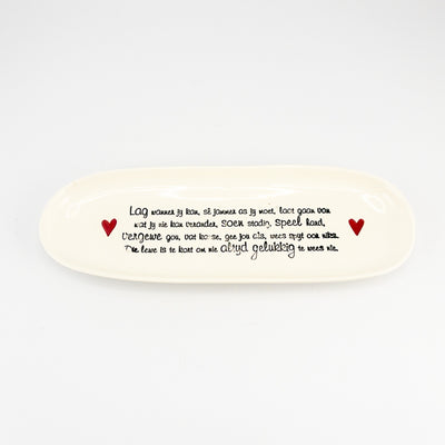 Flat Oval Medium White Gloss – Blessing Afr “Lag wanneer jy kan…”
