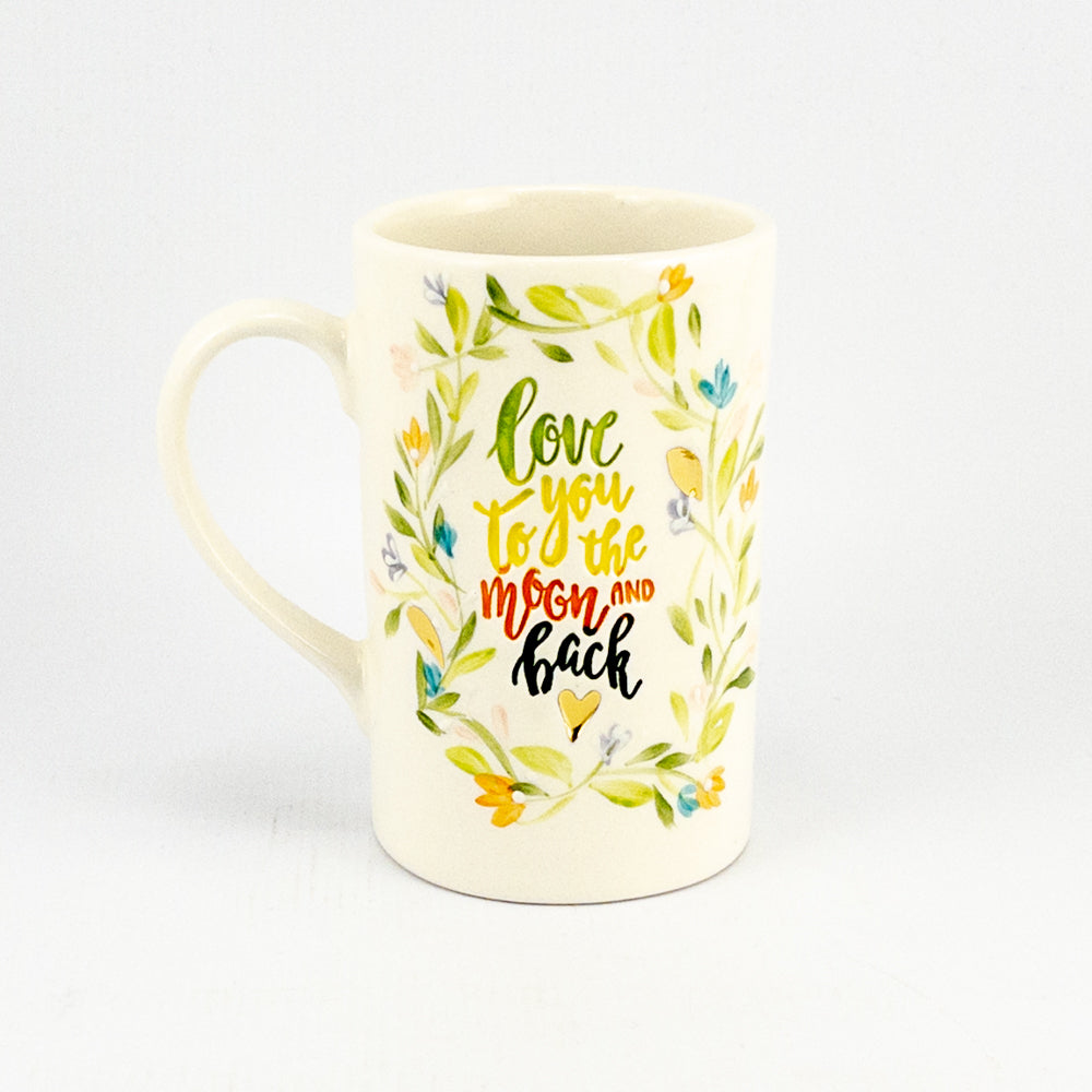 Mug D White Gloss - Love You to the Moon and Back