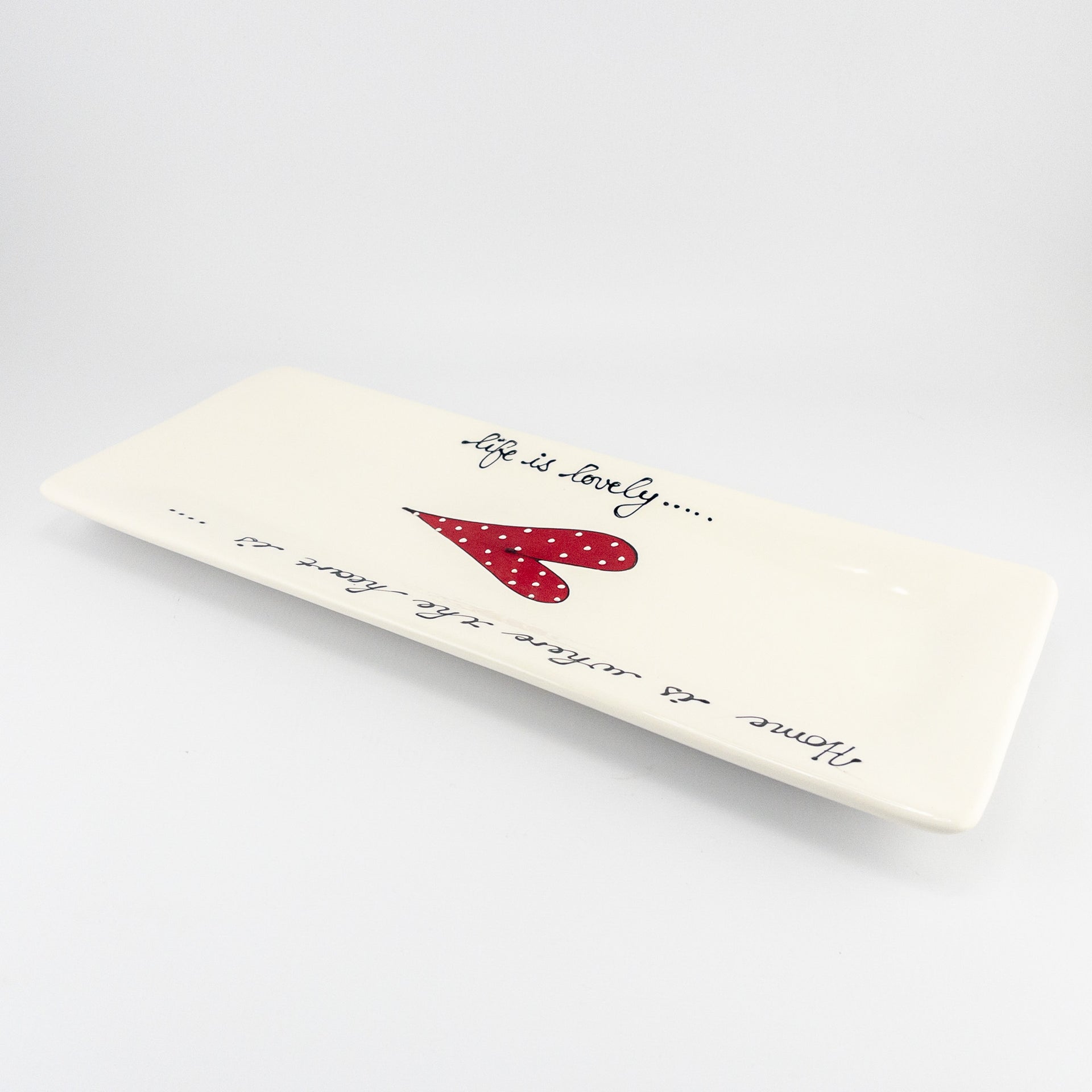 Rectangular Platter Heart & Words
