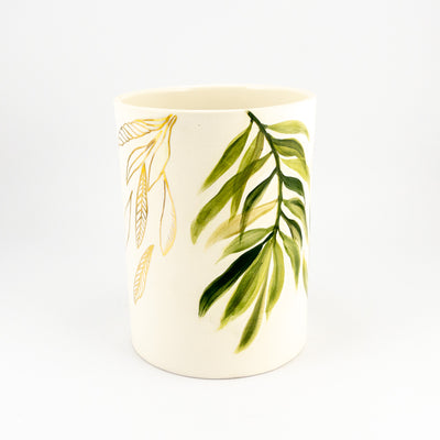 Cylinder Vase Foliage (with Gold)