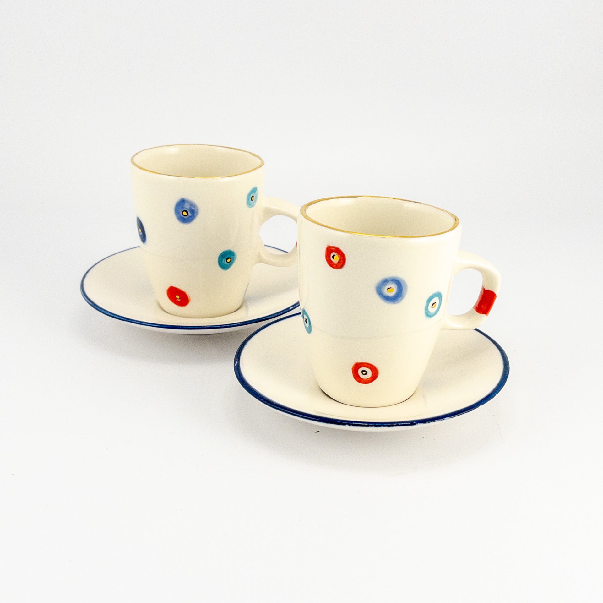 Diana Espresso Mug and Saucer (Set of 2) - small eyes