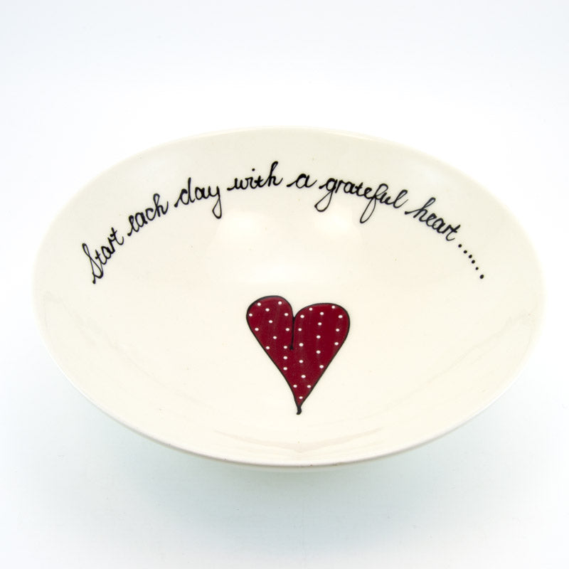 Pasta Bowl Large Heart & Words