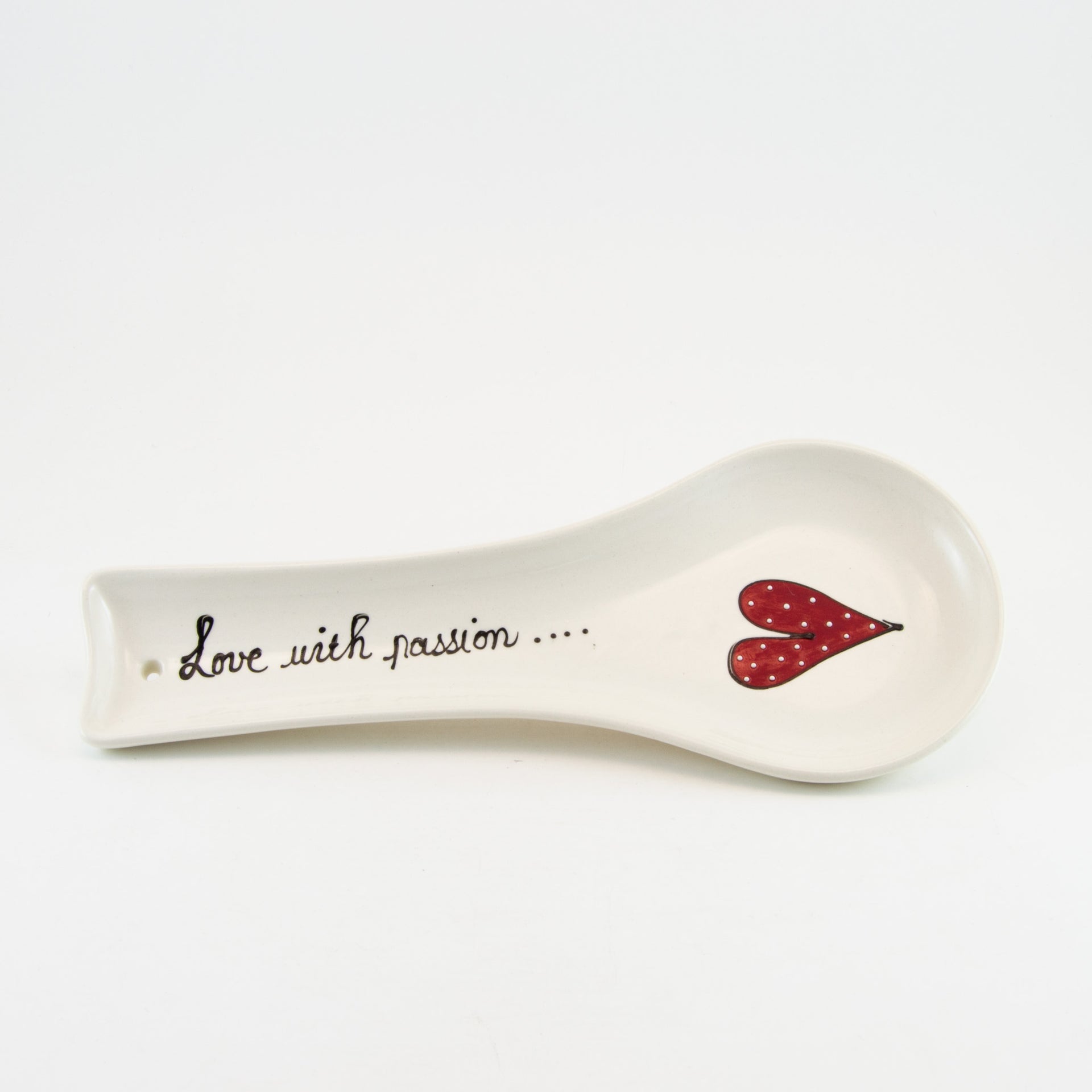 Spoon Rest Flat Heart & Words