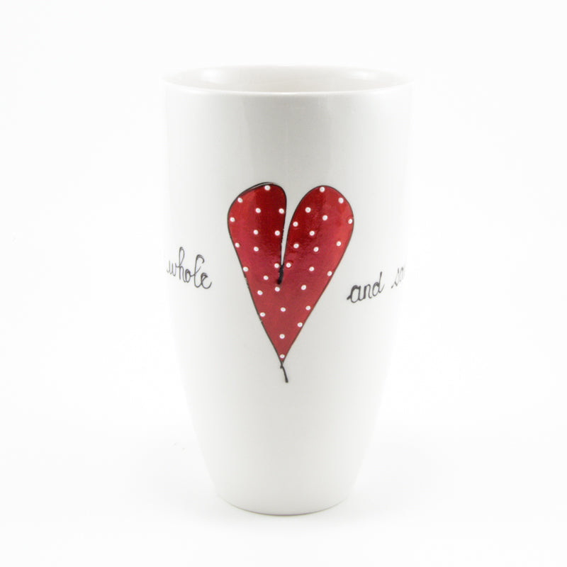 Bullet Vase Heart & Words