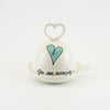 Butter Dish Round Heart & Words