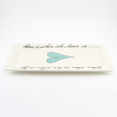 Rectangular Platter Heart & Words