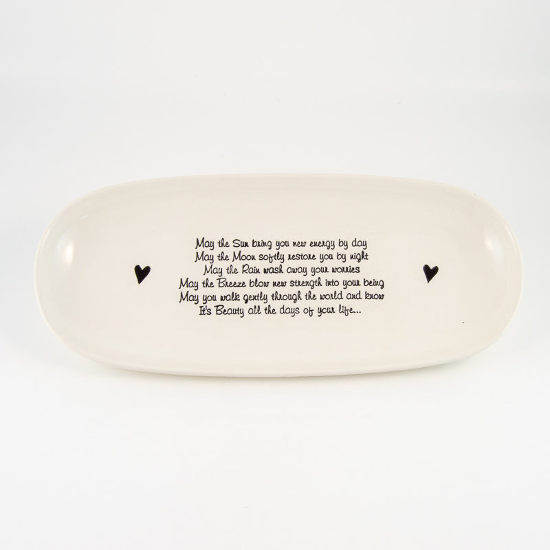 Flat Oval Medium White Gloss – Blessing Afr “Lag wanneer jy kan…”