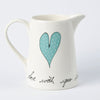 Old Farm Jug Heart & Words