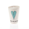 V Candle Heart & Words