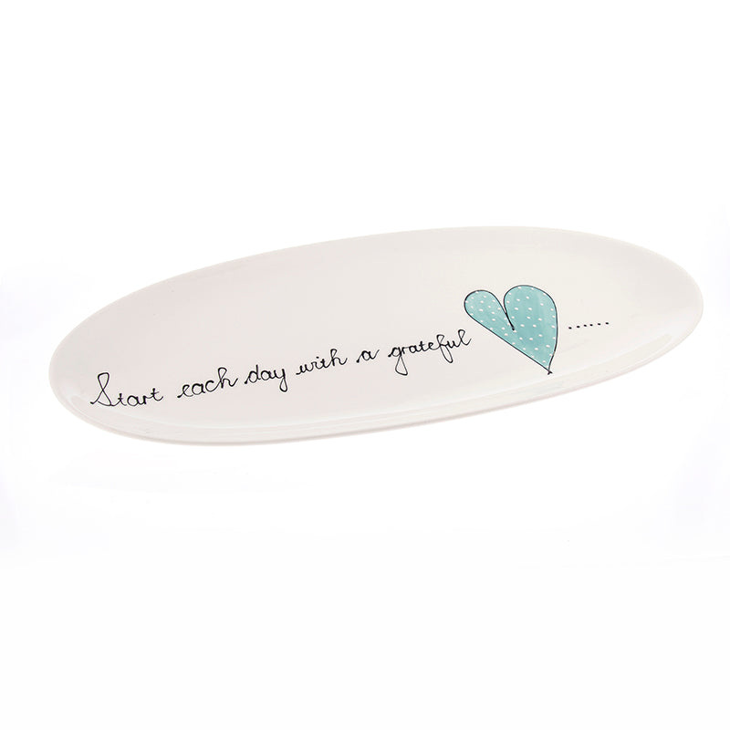 Loaf Platter Heart & Words