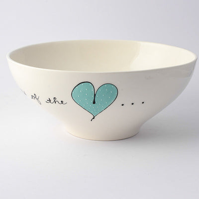Salad Bowl Large Heart & Words